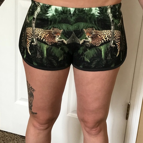 All Things Fabulous Pants - All Things Fabulous Leopard Track Shorts